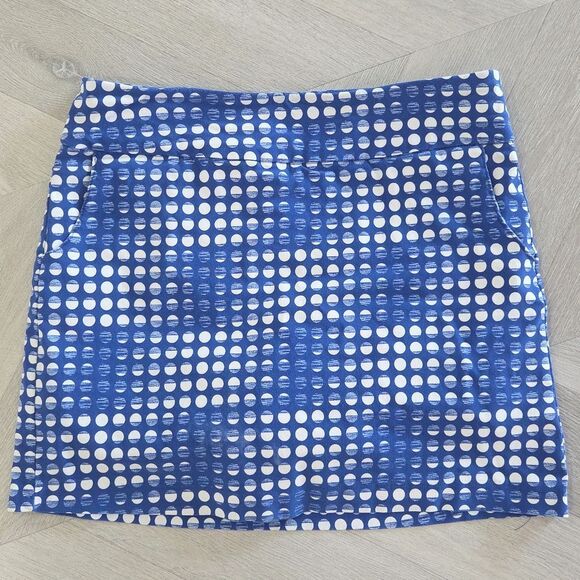 Zac & Rachel Royal Blue & White Polka Dot Skort - Size 8 - Picture 1 of 4
